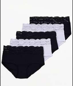Black Lace Top Short Knickers 5 Pack - £3 @ ASDA (Free C&C or £2.95 Delivery)