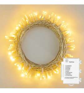 10m Waterproof x100 fairy lights Battery operated £6.51 (+£4.49 nonprime) Sold by Aloici fulfilled by Amazon