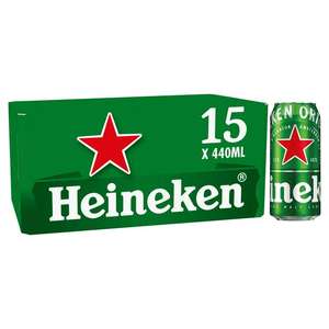 Heineken 440ml x 15 cans for £10 at Sainsbury's