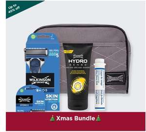 Hydro 5 Christmas Bundle - H5 Protection Razor, Shave Cream, 8 blades, shave stick & Washbag £18.86 @ Wilkinson Sword