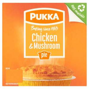 Pukka Pie (All Steak/ Chicken & Mushroom / Steak & Kidney / Steak & Onion/ Vegan Steak & Onion Pie and more) £1 @ Morrisons