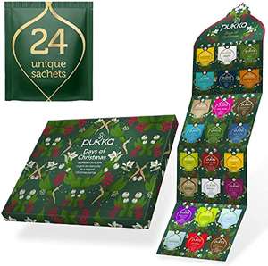 Pukka Herbs 2021 Tea Advent Calendar, 24 Sachets of Organic Herbal Tea £4.99 (+£4.49 Non-Prime) @ Amazon