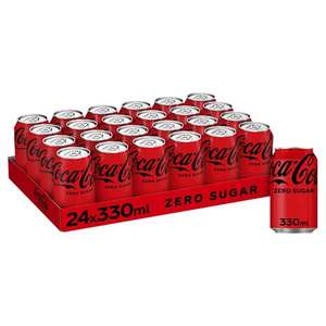 Coca Cola Zero Sugar 24 x 330ml Cans - £6.50 Prime (+ £4.49 Non Prime) @ Amazon