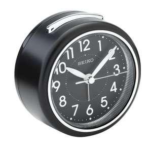 Seiko Black Round Alarm Clock for £8.50 click & collect (clearance selected stores only) @ Argos