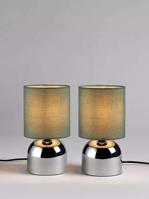 John Lewis & Partners Lucy Touch Table Lamps, Set of 2, Alpine/Chrome £12.00 + £2 click and collect @ John Lewis & Partners