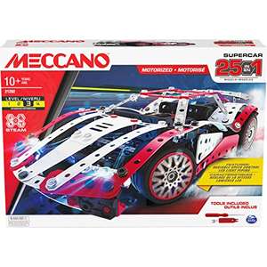 Meccano 25-in-1 Motorized Supercar STEM Model Building Kit with 347 Parts - £25.60 @ Amazon