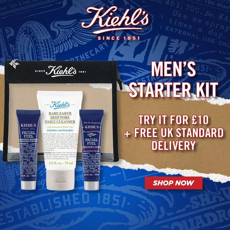 Kiehl’s Men's Starter Kit - £10 delivered @ Kiehls