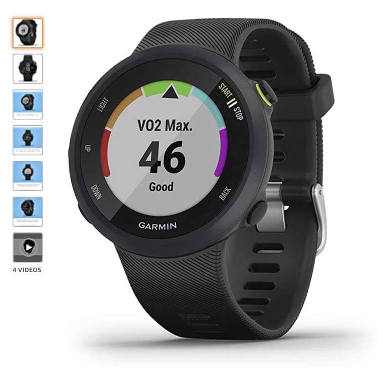 Garmin Forerunner 45 GPS Running Watch with Garmin Coach Training Plan Support - Black, Large - £109 @ Amazon