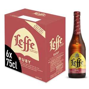 Leffe Ruby Belgian Abbey Beer Large Bottle, 6 x 750 ml £16.49 (£15.67 with S&S) + £4.49 non prime @ Amazon