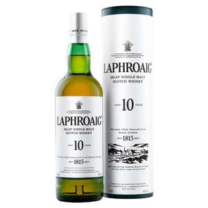 Laphroaig Islay Single Malt Scotch Whisky 10 Year Old 70cl £28 @ Sainsbury's