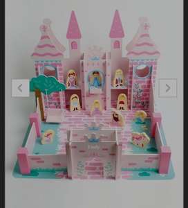 Personalised wooden princess and castle set - £9 + £4.99 delivery @ Studio