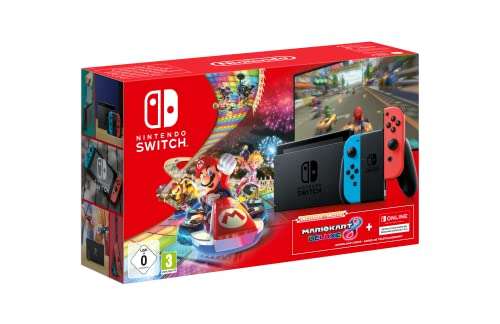 Nintendo Switch Console + Mario Kart 8 Deluxe (Game Download Code & Nintendo Switch Online 3 Months) - £239.90 delivered @ Amazon France