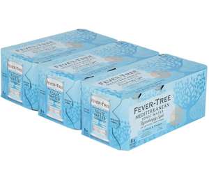 Fever-Tree Mediterranean Tonic Water (Pack of 3, Total 24 x 150ml cans) - £10.50 with voucher (+£4.99 Non Prime Delivery) @ Amazon