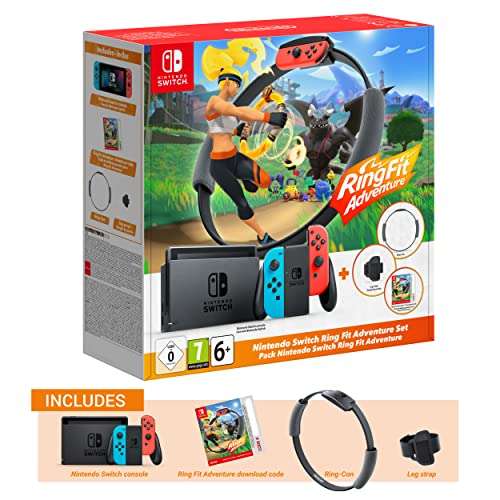 Nintendo Switch Neon Red/Neon Blue with Ring Fit Adventure £309 at Amazon