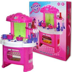 Kid’s Toy kitchen set with light and sound effects £10 free delivery @ Weekly deals for less
