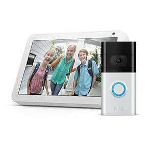 Ring Video Doorbell 3 (battery) by Amazon + Echo Show 8 (1st Gen) Sandstone or Charcoal Fabric | HD video £134 Delivered @ Amazon