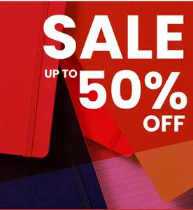 Up to 50% off sale + further 50% off quidco (£2.99 delivery or free over £30) @ Paperchase