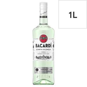 Bacardi Carta Blanca Rum 1 Litre, £16 with clubcard @ Tesco