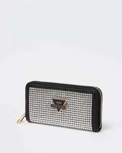 Silver Diamante Embellished Purse £10 (+click & collect £1) at River Island