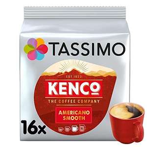 5 Pack Tassimo Kenco Americano Smooth Coffee £12.99 Prime £11.69 S&S (+£4.49 nonPrime) at Amazon