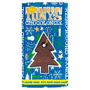 Tony's Chocolonely Dark Chocolate 51% - Mint Candycane - Chocolate Bar - Christmas Gift - 180g £1.75 Amazon Fresh - free delivery over £40