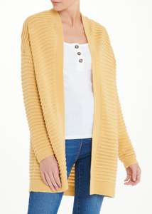 Up to 50% Off - Mustard Ripple Stitch Cardigan £8 Free Click & Collect at Matalan