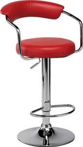 Argos Home Executive Gas Lift Bar Stool with Back Rest - Red - £29 (free click & collect) @ Argos