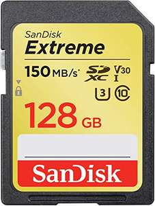 SanDisk Extreme 128 GB SDXC Memory Card, Up to 150 MB/s, Class 10, U3, V30 - £19.99 (+£4.99 Non Prime) @ Amazon