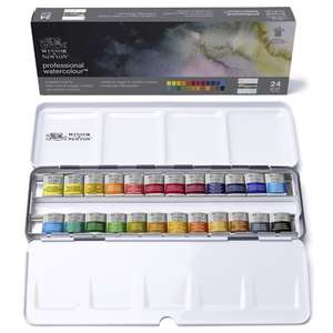 Winsor & Newton Artists Watercolour 24 set for £49.95 (free delivery with extra £0.05 spend) from Cass Art