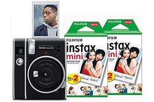 Fujifilm Instax Mini 40 Instant Camera (50 Shots) - Black £79 @ Amazon