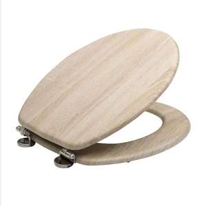 Oak Effect MDF Toilet Seat - £7.50 free Click & Collect / £3.95 delivery @ Dunelm