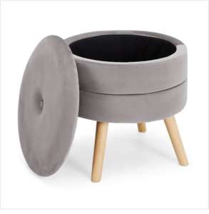 Gisela Storage Footstool - Grey £25 Dunelm free Click and collect / £3.95 delivery
