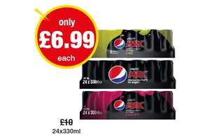 Pepsi Max Cans - Lime, Original, Cherry 24 x 330ml £6.99 @ Premier Stores (Instore)