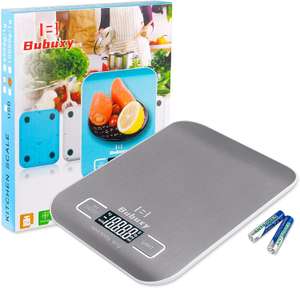 Bubuxy Digital Kitchen Scale - £3.82 (+£4.49 Non Prime) @ Sold by QIUDI-UK and fulfilled by Amazon