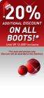 20% DISCOUNT ON ALL MENS AND WOMENS BOOTS at dress-for-less.co.uk EXPIRES 09.12.07
