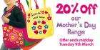 20% discount on Mothers Day Range + £5 off £45 spend with Voucher + 10% Quidco cashback @ Yellow Moon
