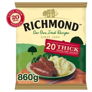 Richmond 20 Thick Frozen Pork Sausages - £2.50 @ Asda