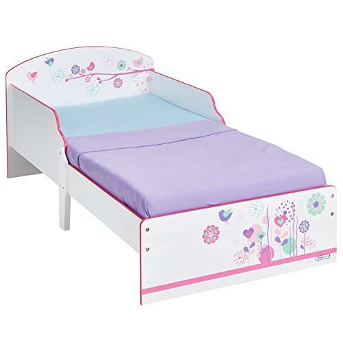 Used: Like New - Flowers and Birds Kids Toddler Bed by HelloHome @ Amazon Warehouse