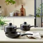 Set of 3 Grey / Navy / Black Aluminium Cookware Pans £12.50 Delivered With Code @ Dunelm