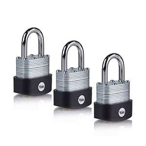 Yale Y125B/40/122/3 - 3 Pack of Laminated Steel Padlocks (40 mm) 3 keys alike (the same for all locks) £10 Amazon