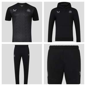 NUFC Mens Blackout Training Collection - Half Price + Extra 50% Off W/Code (eg: Hoodie £17.50 / Shorts £9.50)