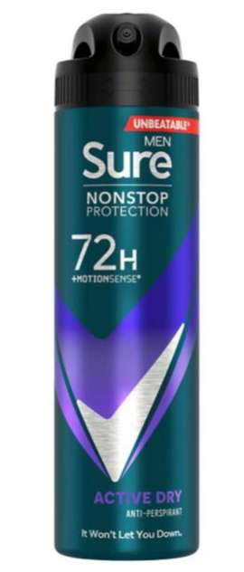 Boots - Freebie Friday - Buy 1 get 1 free - EG... Mens Sure Antiperspirant £2 (+£1.50 Click & Collect)