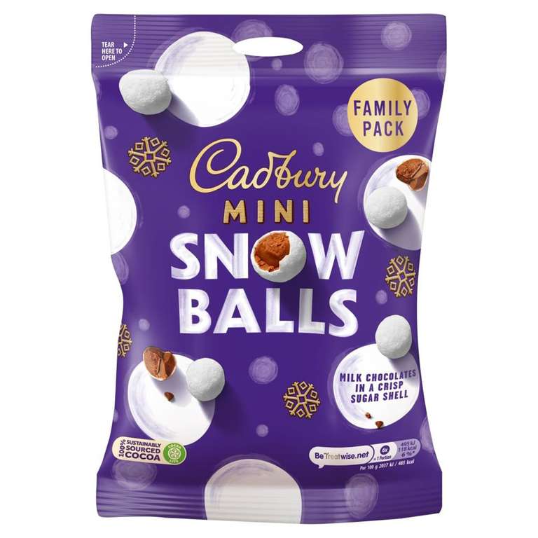 Cadbury Mini Chocolate Snowballs 296g 90p / 80g 30p - Bedminister, Bristol