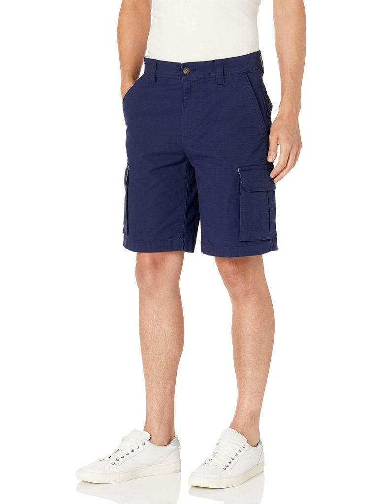 Amazon Essentials Men's 10" (25cm) Lightweight Ripstop Stretch Cargo Shorts - Navy - Size 36W