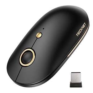 TECKNET Wireless Bluetooth Mouse, 3 Mode (Dual USB+2.4Ghz) , 3 DPI levels (1000/1600/2400, using vocuher @ TechTack(EU) / FBA