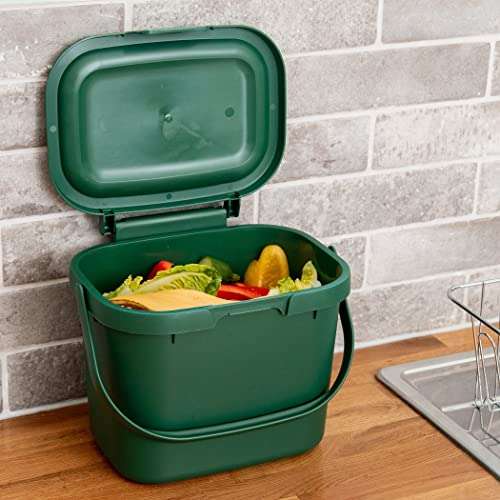 Addis Everyday Kitchen Food Waste Compost Caddy Bin, 4.5 Litre, Dark Green or Dark Grey £4.99 @ Amazon