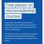 FREE Places on Microcredential Courses (Normally Up To £800) (Scotland Only)