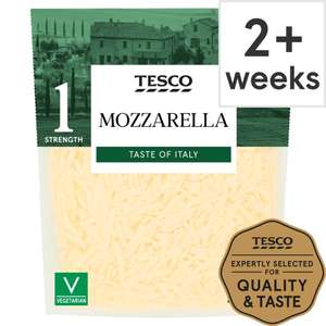 Any 2 for £4 Tesco Mozzarella Grated 250G with clubcard