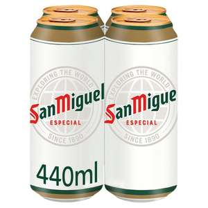 San Miguel Premium Lager Beer 4 x 440ml - £4.49 @ Morrisons