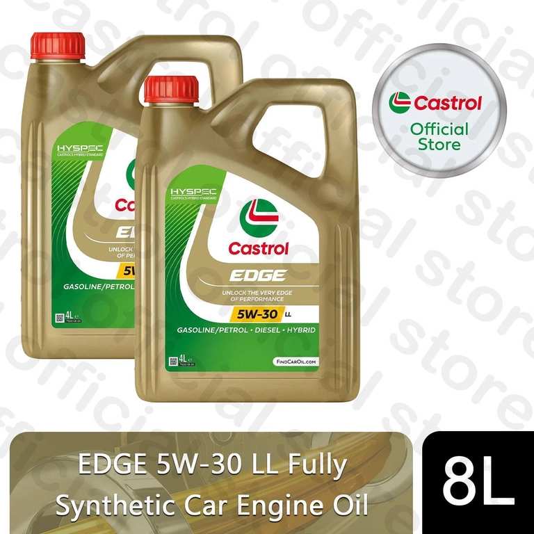 Castrol EDGE 5W-30 LL Advanced Full Synthetic Engine Oil, 8 Litre with code. Sold by Castrol Official Store (UK mainland)
